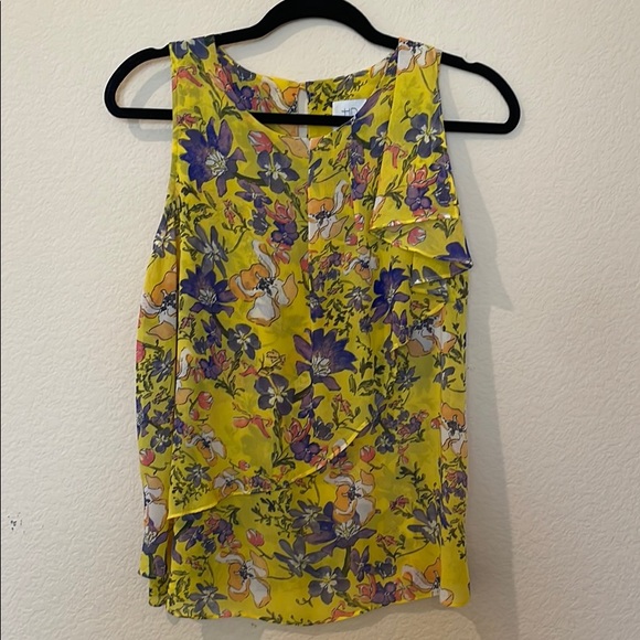 Anthropologie yellow patterned blouse - Picture 1 of 3